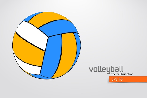 Silhouette de ballon de volley-ball
