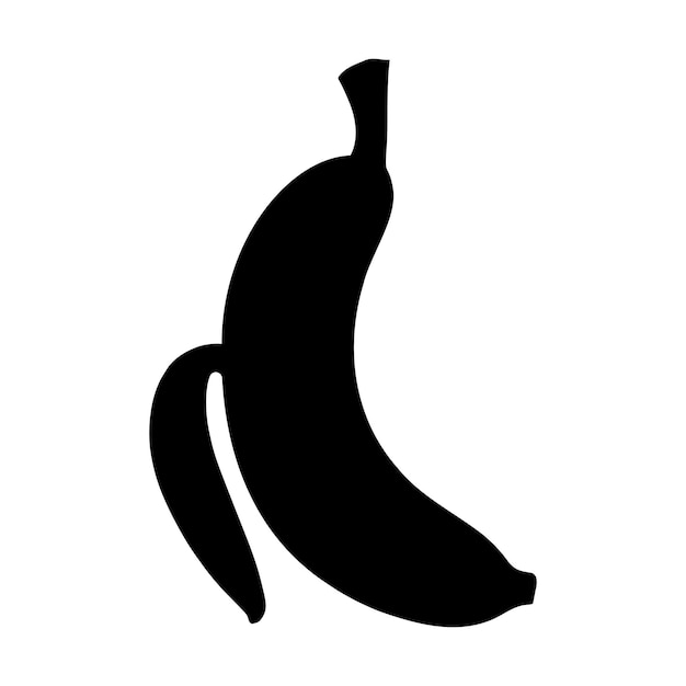 Silhouette De Banane Isolée Illustration Vectorielle