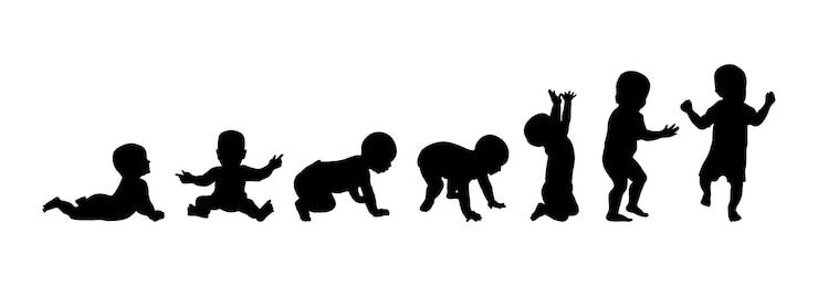 Vecteur silhouette de bébé vecteur
