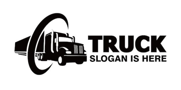 Silhouette De Camion Lourd Conception Livraison Transport Logo Signe Et Symbole Pour Les Entreprises
