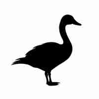 Vecteur la silhouette d'un canard