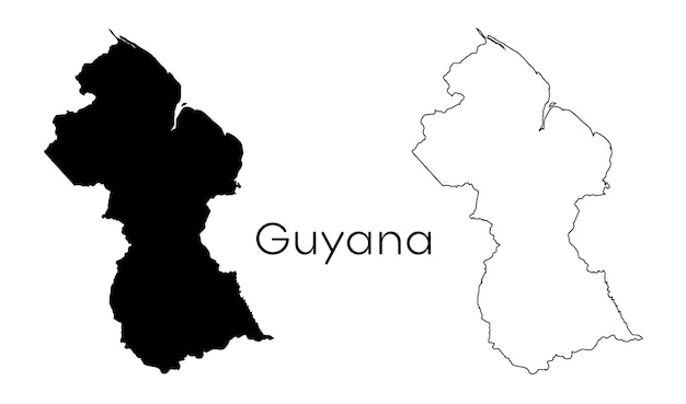 Silhouette De Carte Guyane