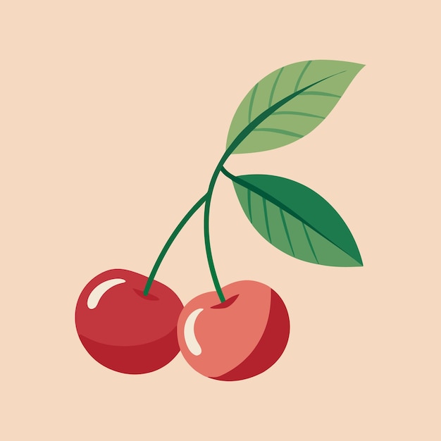 Silhouette de cerise à vecteur