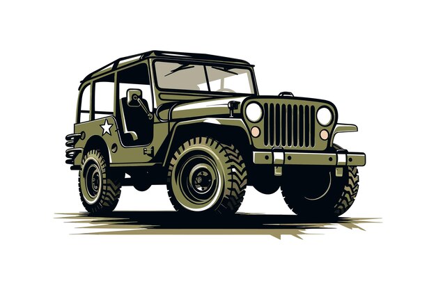 silhouette de char militaire jeep humvee