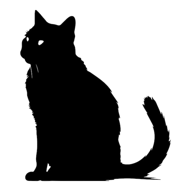 Vecteur une silhouette de chat