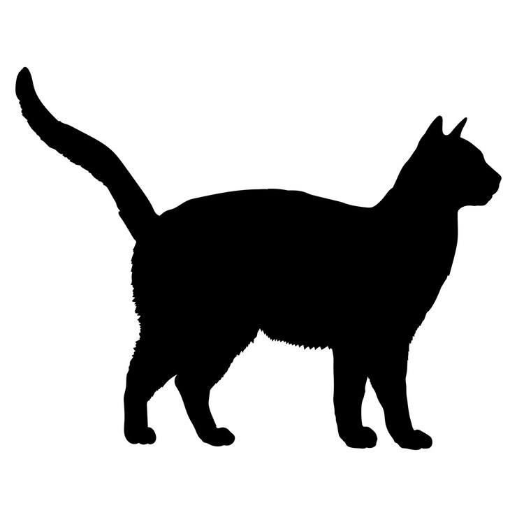 Vecteur la silhouette de la chaussure de neige du chat est le vecteur du monogramme du logo du chat