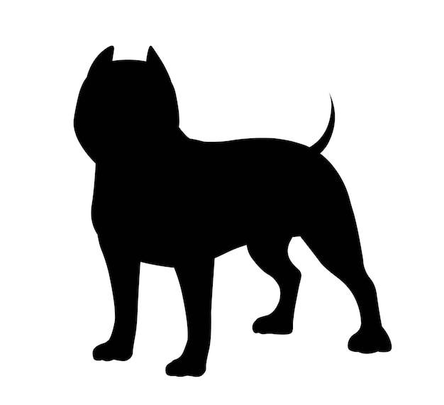 Vecteur silhouette de chien mignon