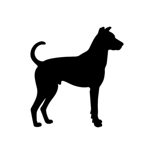 Vecteur silhouette de chien