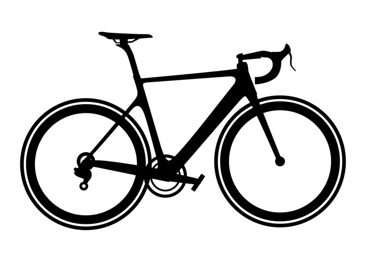 Vecteur silhouette clipart de cycle