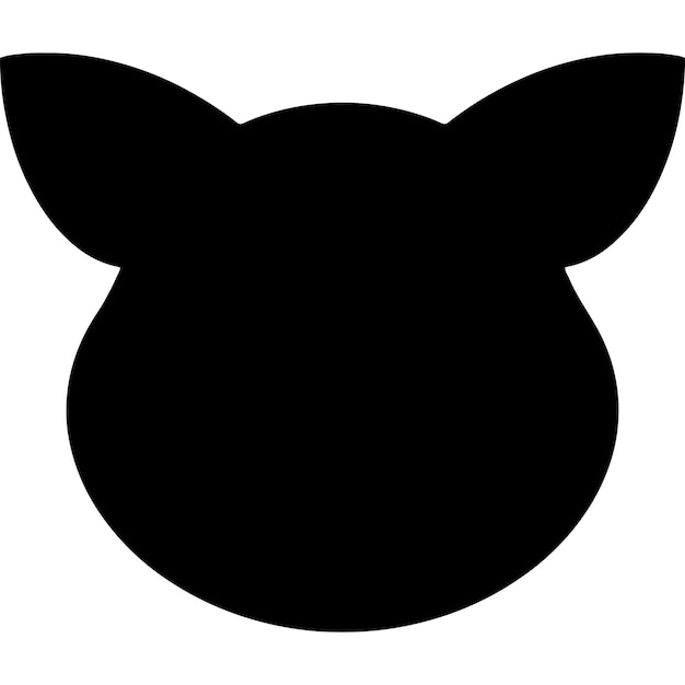 Vecteur silhouette de cochons noirs