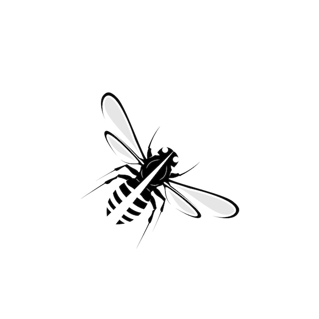 Silhouette De Conception De Logo Animal Abeille