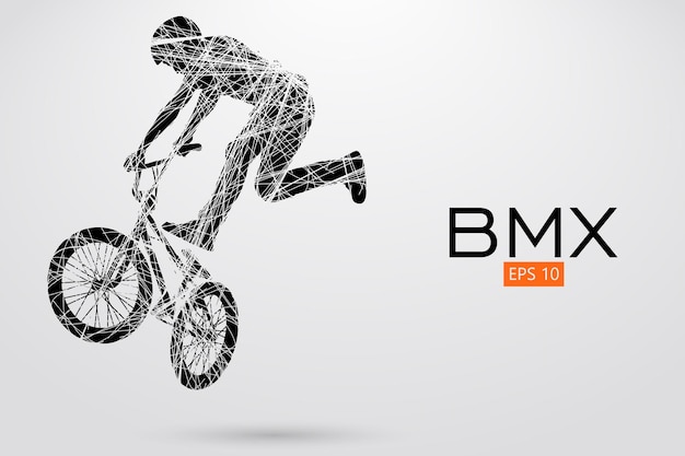 Silhouette D'un Coureur De Bmx