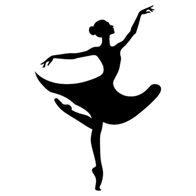 Vecteur silhouette de danse féminine de battement