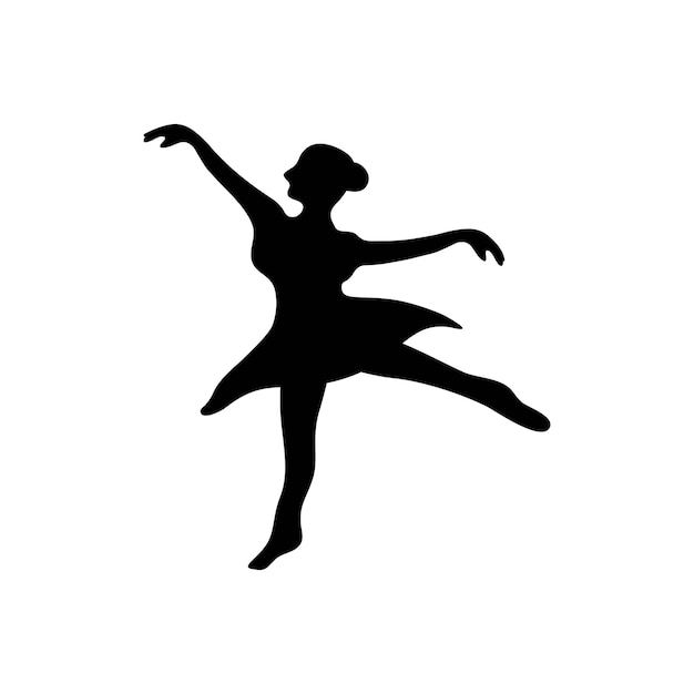 Silhouette danse icône logo vecteur