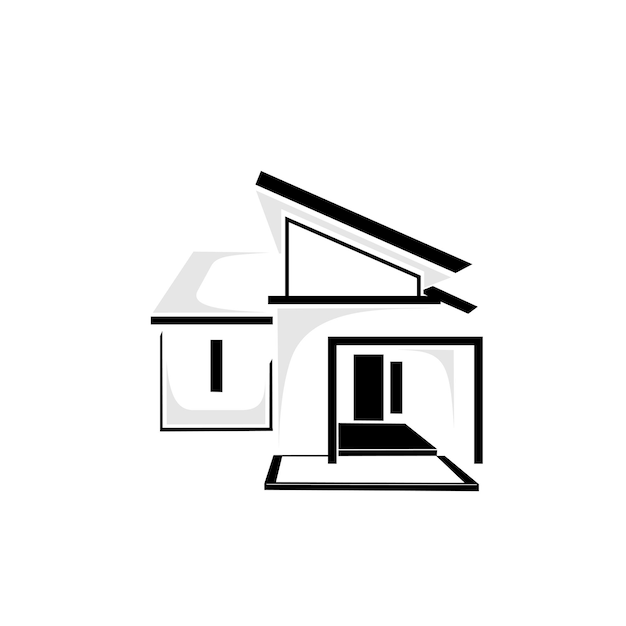 Silhouette Design Logo Immobilier