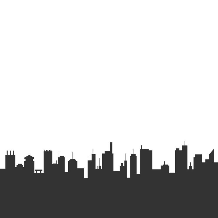 Vecteur silhouette du bâtiment de la ville