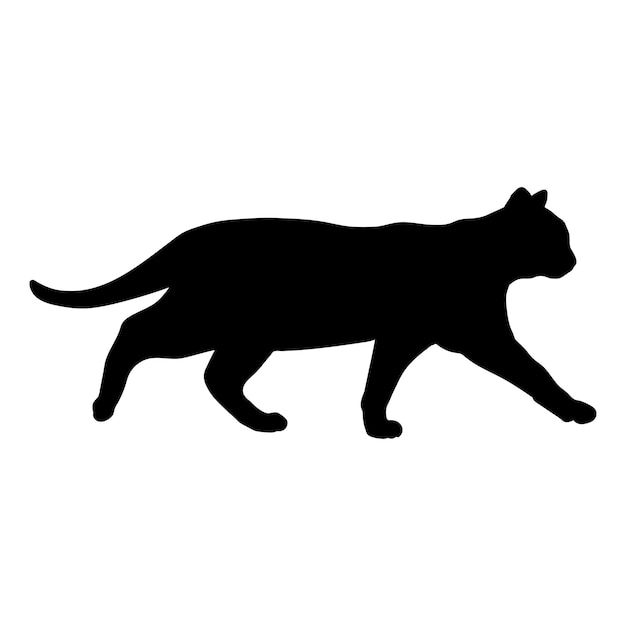 Vecteur la silhouette du chat est le vecteur du monogramme du logo du chat.