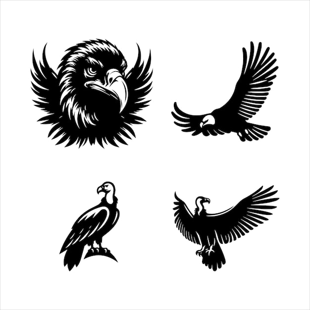 Vecteur la silhouette du condor, l'icône vectorielle, la conception graphique du logo