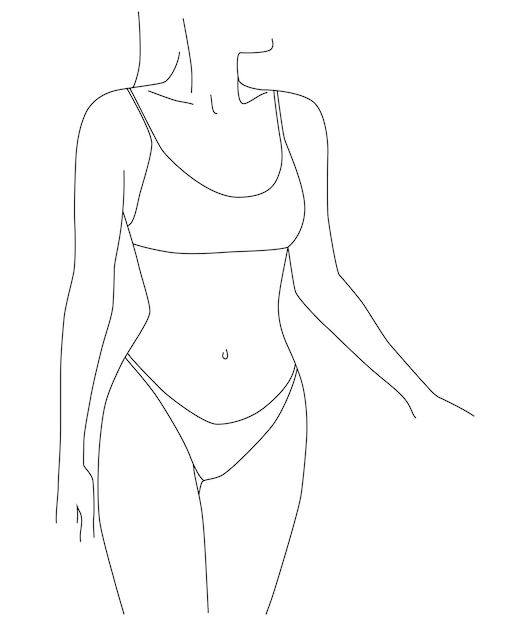 La silhouette du corps est une ligne Silhouette féminine