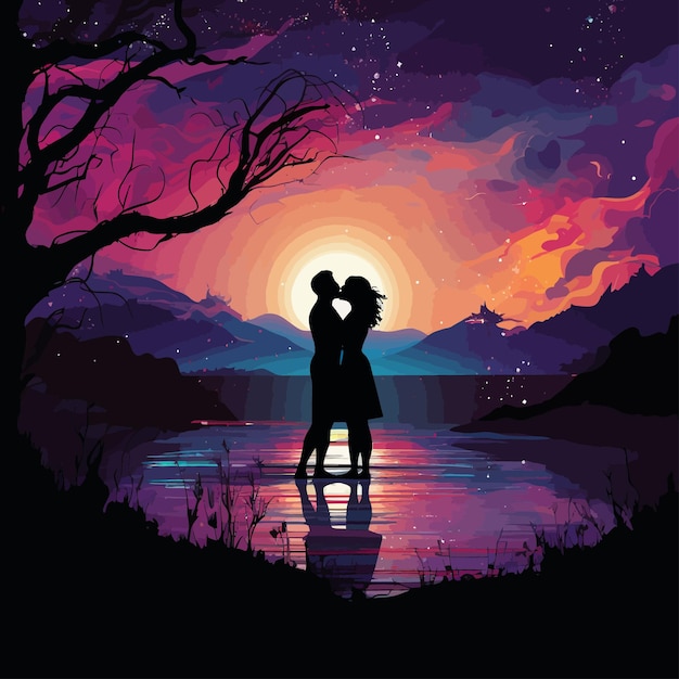 La Silhouette Du Couple