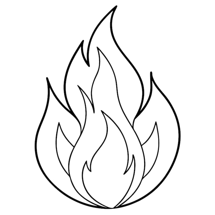 Vecteur la silhouette du feu, le logo noir, le vecteur numérique, le téléchargement.