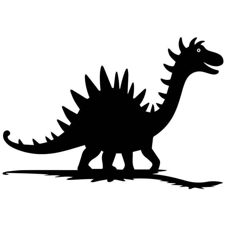 Vecteur silhouette du spinosaure