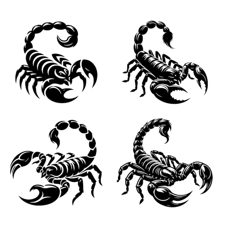 Vecteur silhouette du vecteur du scorpion