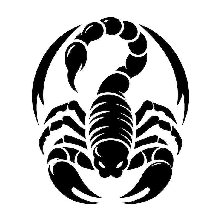 Vecteur silhouette du vecteur du scorpion