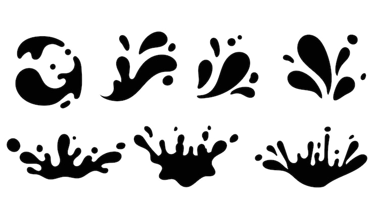 Vecteur silhouette du vecteur d'éclaboussure d'eau éclaboussures d'eau