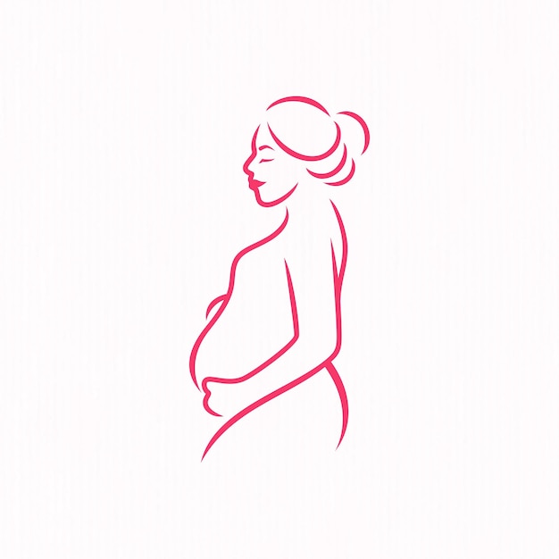 Silhouette D'une Femme Enceinte Pour La Fête Des Mères