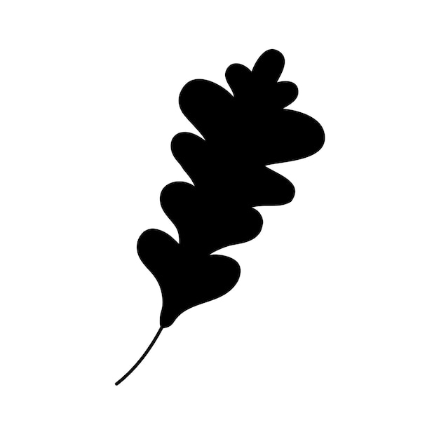 Silhouette D'une Feuille De Chêne