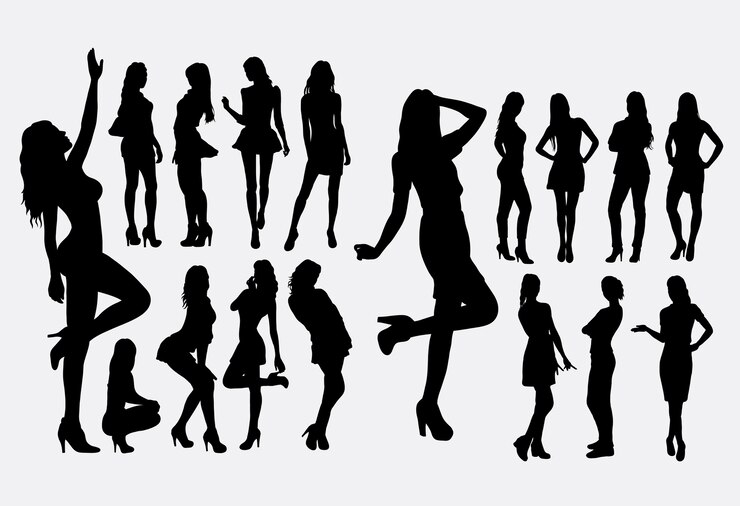 Silhouette de fille sexy