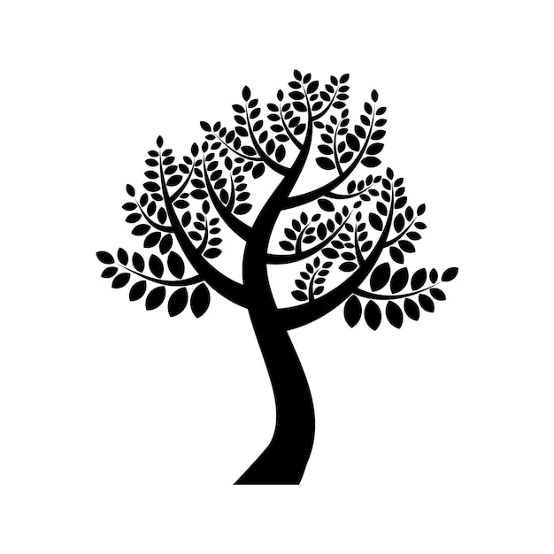 Silhouette florale vectorielle