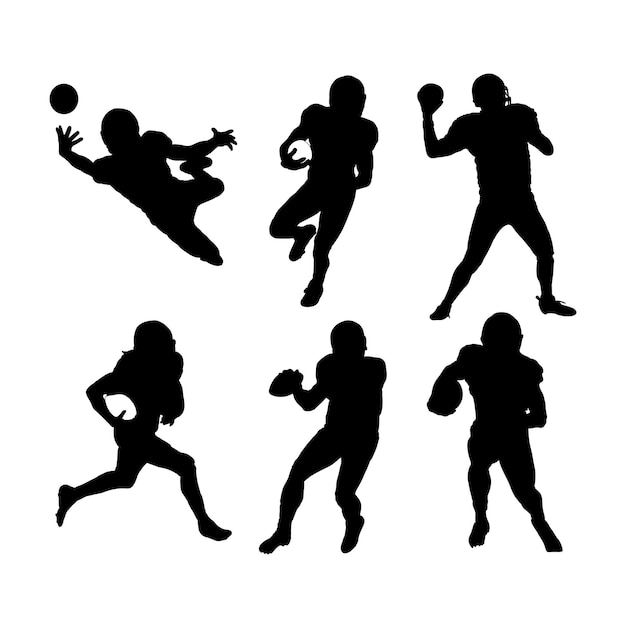 Silhouette De Football Américain Sportif