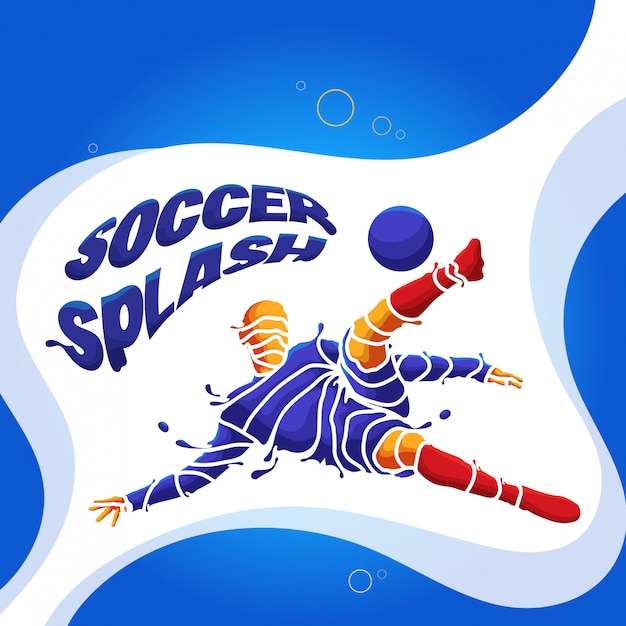 Silhouette De Football Soccer Splash