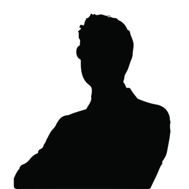 silhouette, gens, noir, vecteur