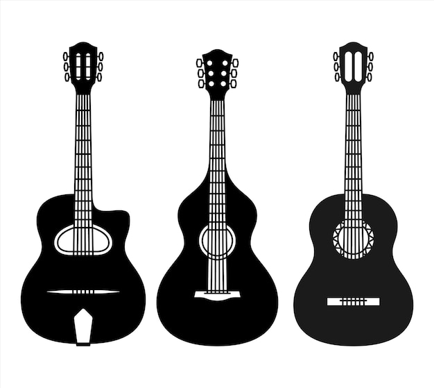 Silhouette De Guitare Acoustique