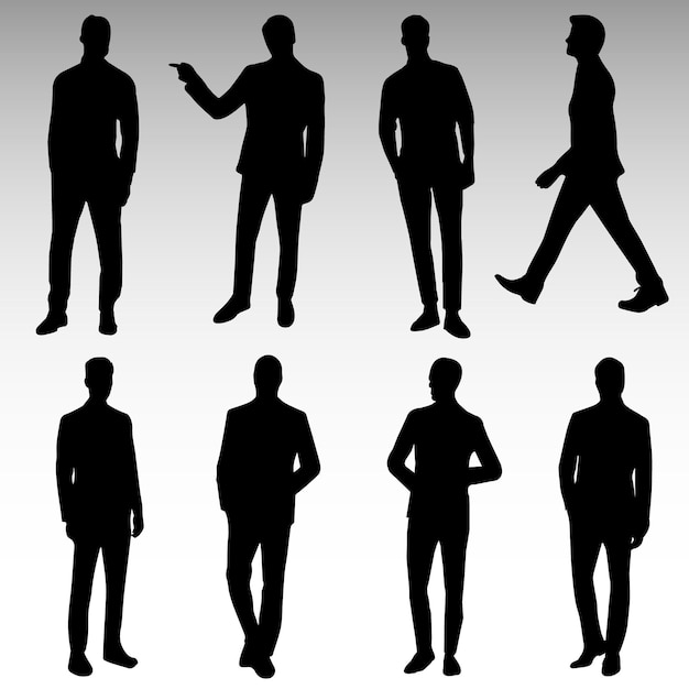 Silhouette D'homme D'affaires Ensemble De Silhouettes De Silhouettes De Gens D'affaires