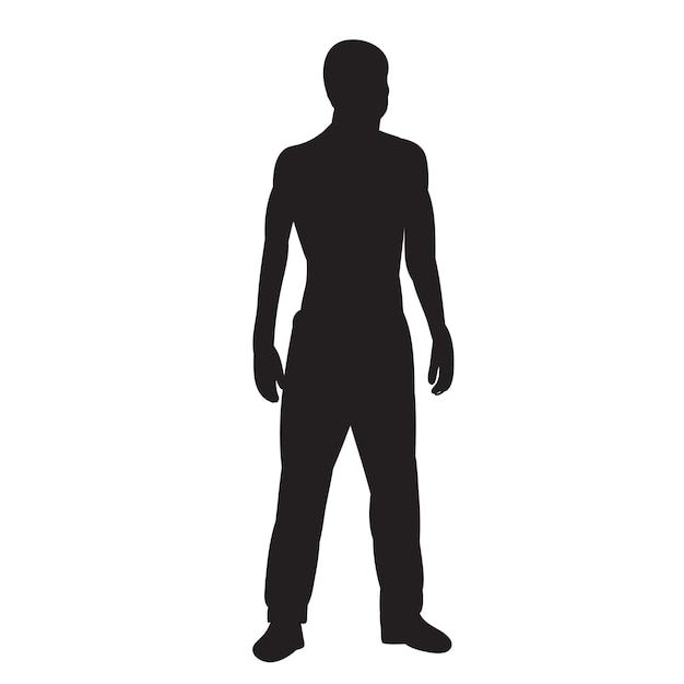 Vecteur silhouette d'un homme debout