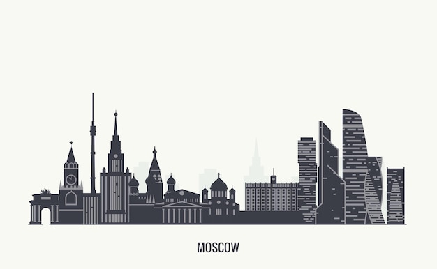 Silhouette d'horizon de Moscou
