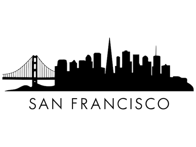 La silhouette de l'horizon de la ville de San Francisco