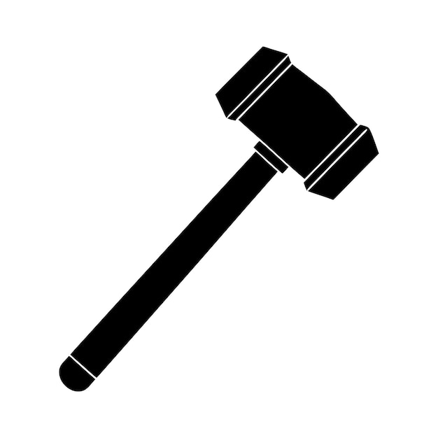 une silhouette d'une illustration de marteau