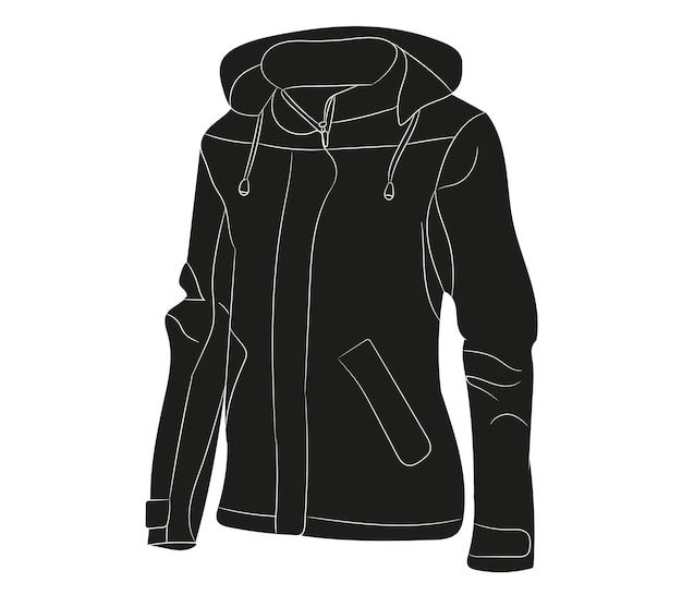 Silhouette Isolée D'une Veste