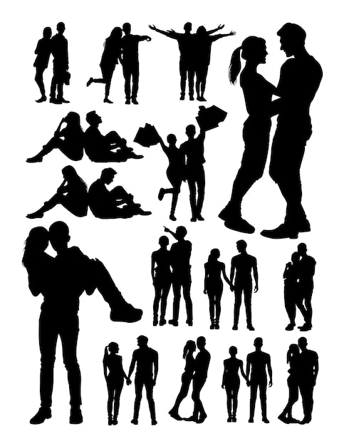 Silhouette De Jeune Couple