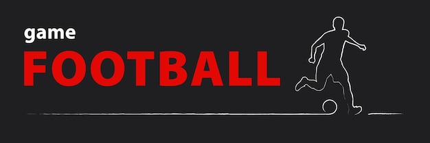 Vecteur silhouette de joueur de football de football avec ballon de tir de joueur de sport logo isolé de haute qualité
