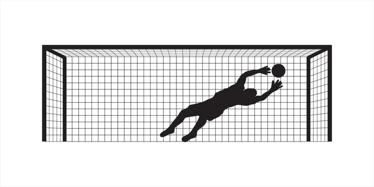 Vecteur silhouette de joueur de football vecteur d'illustration créatif