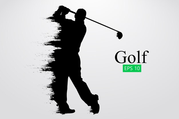 Silhouette D'un Joueur De Golf