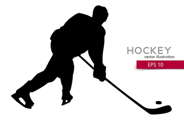 Silhouette d'un joueur de hockey