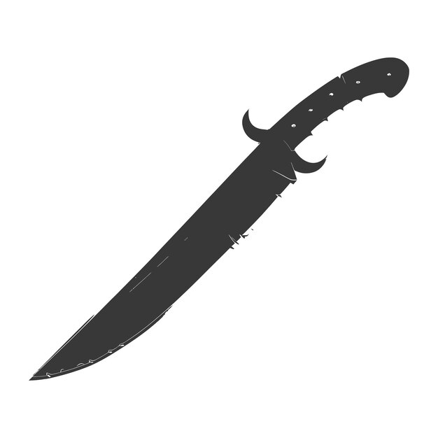 Vecteur silhouette machette arme couleur noire seulement