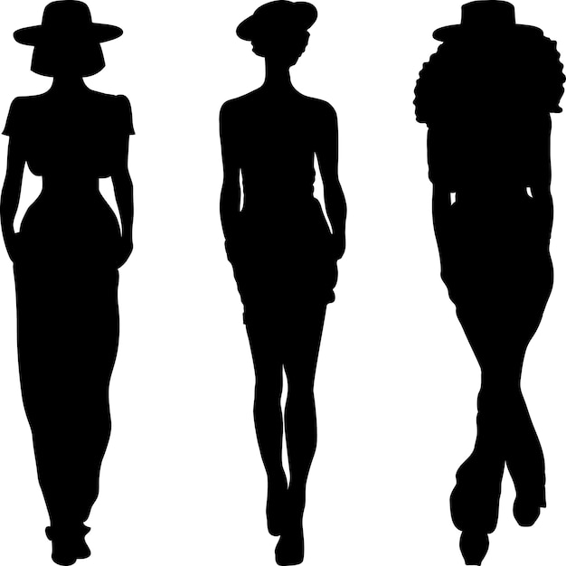 Silhouette De Mannequins Mode Filles